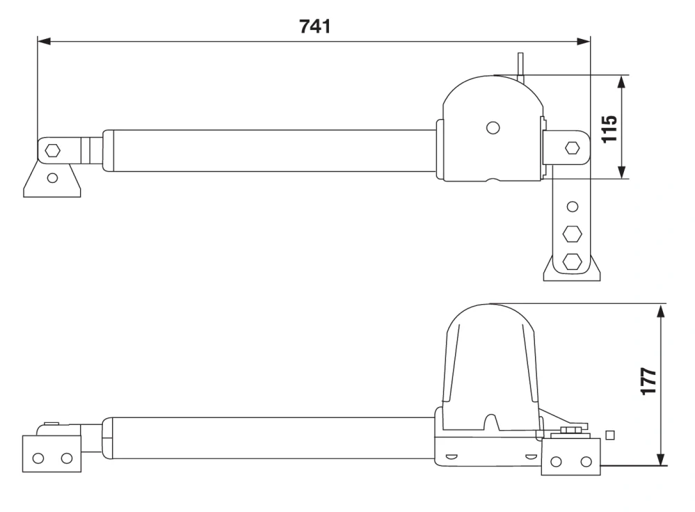 KEY STAR3024SX ľavý pohon pre krídlovú bránu 24V do 3m/100kg