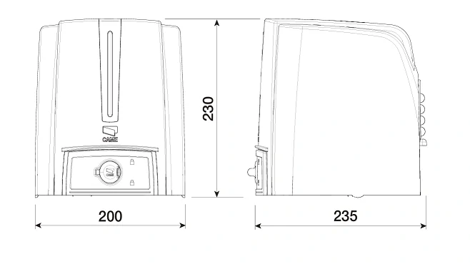 CAME FA-70230 ramenný pohon pre krídlovú bránu bez riadiacej elektroniky do 2,3m/200kg