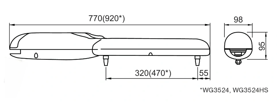 NICE WINGO 2024 sada pre dvojkrídlovú bránu do 200kg/4m