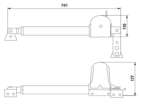 KEY STAR3024 sada pre dvojkrídlovú bránu do 6m/200kg