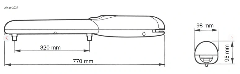NICE WINGO 2024 sada pre jednokrídlovú bránu do 2m/100kg