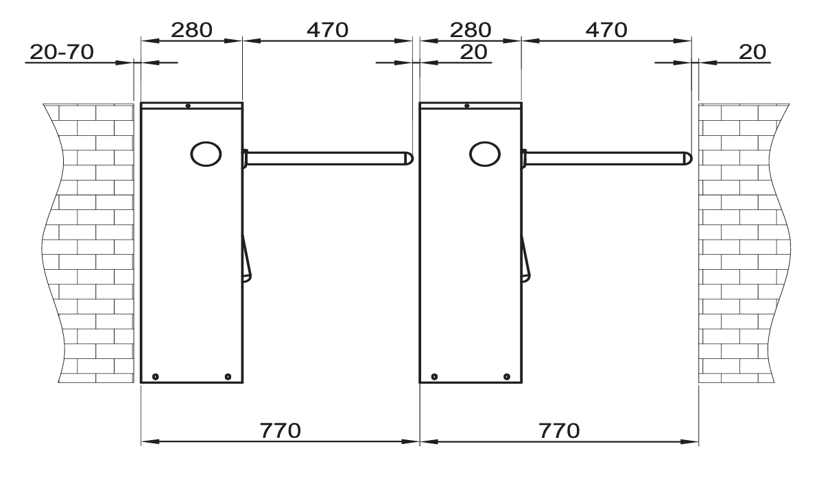 CAME 700-E-N1, turniket Tripod